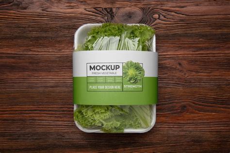 Premium Psd Vegetable Plastic Package Mockup