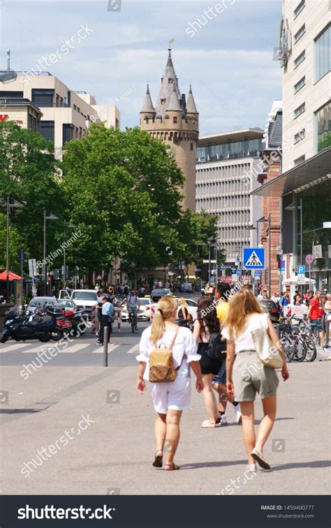Frankfurt Germany July 06 Pedestrians Visitors Stock Photo 1459400777
