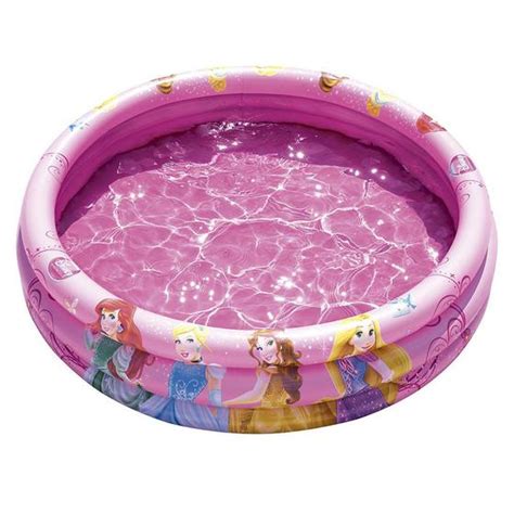 Mor Banheira e Piscina Infantil Inflável Princesas Disney Rosa Menina