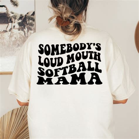 Somebodys Loud Mouth Softball Mama SVG Trendy Wavy Stacked Etsy