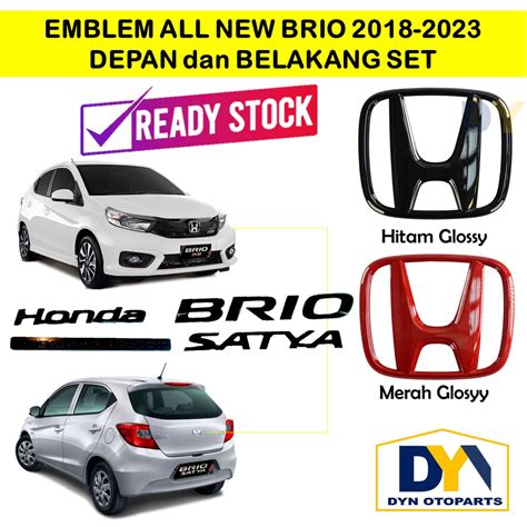 Jual DYN155 Honda BRIO ALL NEW Depan Belakang SET All New Brio Emblem