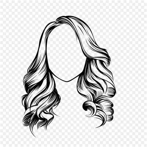 Women S Long Hair Vector Hair Drawing Women Drawing Long Hair