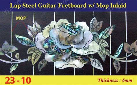 Bruce Wei Lap Steel Fretboard Wmop Inlay Scale 23 Etsy