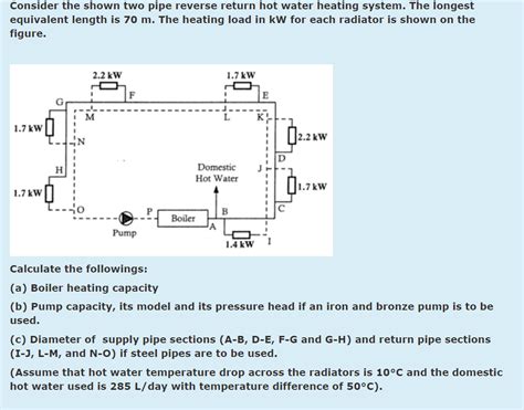 Q1 Consider The Shown Two Pipe Reverse Return Hot Water Heating