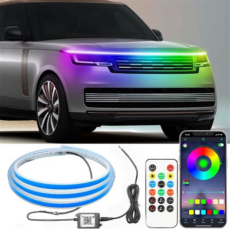 Jushope 71 Inches Car Hood Led Light Strips Car Exterior Lights With Dreamcolor