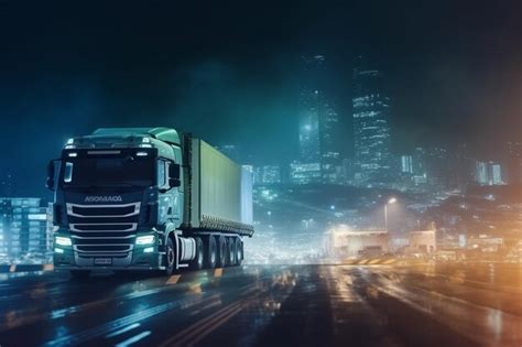 Premium Photo Trucks With Cargo Created With Generative Ai Technology