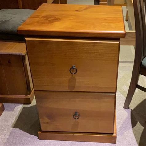 Locally Made 2 Drawer Solid Wood Filing Cabinet Wooden Furniture Sydney Timber Tables