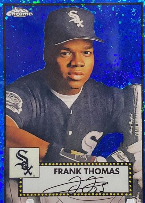 Frank Thomas 2021 Topps Chrome Platinum Anniversary 506 Blue Mini