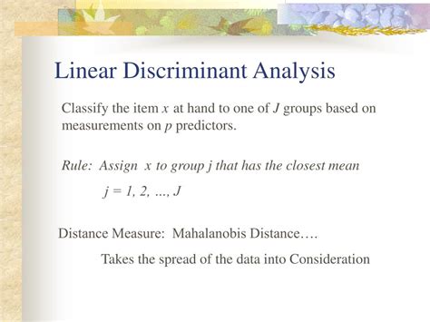 Ppt Linear Discriminant Analysis And Its Variations Powerpoint