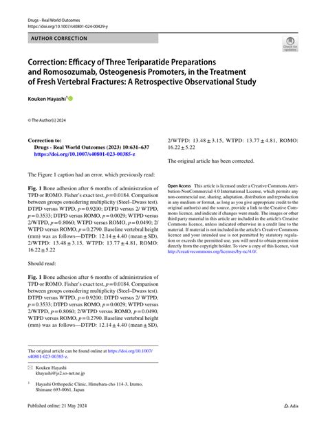 PDF Correction Efficacy Of Three Teriparatide Preparations And