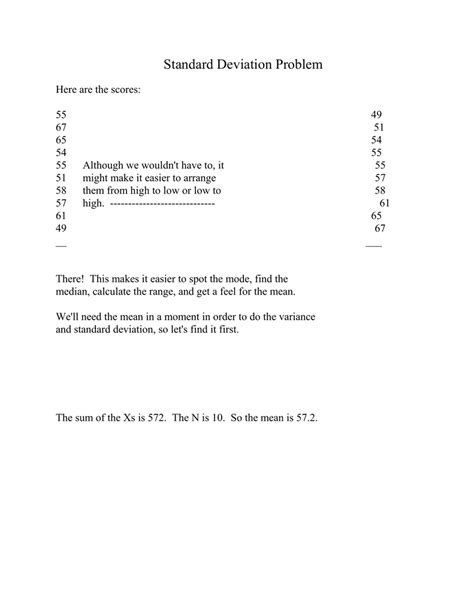 Standard Deviation Problem