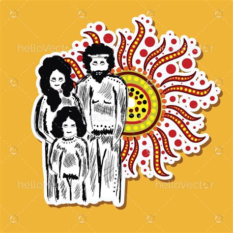 Indigenous art themed illustration for sticker design - Download ...