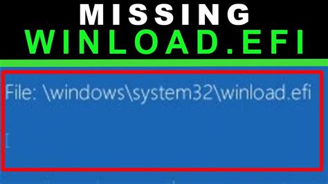 Winloadefi Missing On Windows 10