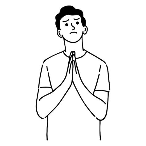 Premium Vector Illustration Of A Man Begging