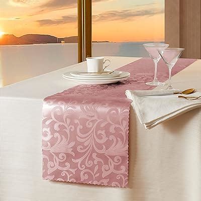 Amazon Kkjiaf Pack Rose Gold Satin Table Runners X Inch