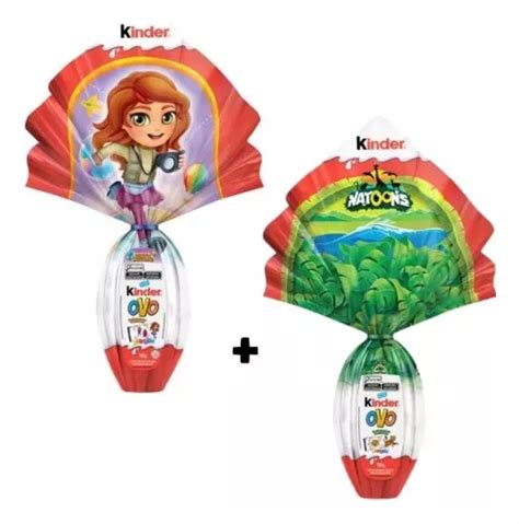 Kit 2 Ovo De Páscoa Kinder Menina Natoons 150 Gramas Frete grátis