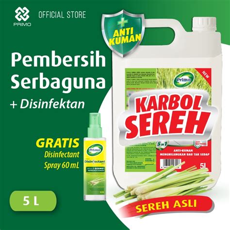 Jual PRIMO Karbol Sereh Citronella Asli Pembersih Lantai Disinfektan 5