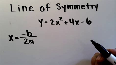 Line Of Symmetry Using Equation Youtube