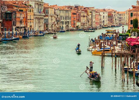 Gondoliers On Grand Canal Venice Editorial Photography Image Of