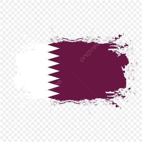 Qatar Flag In Brush Stroke Free Vector And Png Qatar Flag Qatar Flag