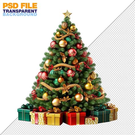 Rvore De Natal Em Fundo Transparente Psd Premium