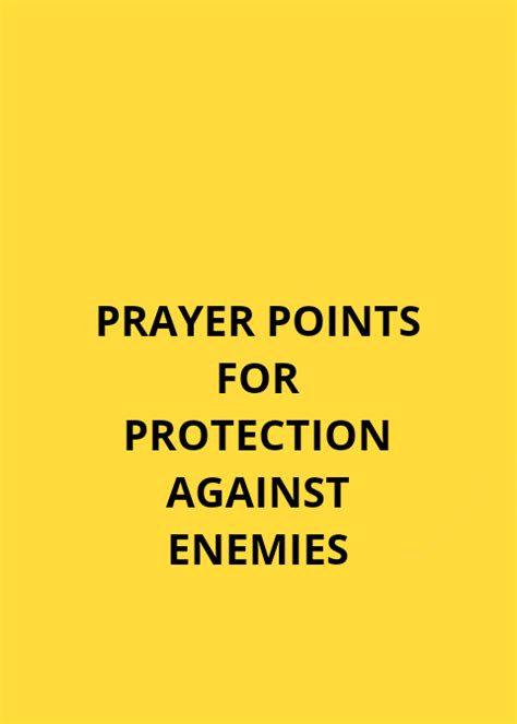 31 prayer points for protection against enemies | PRAYER POINTS