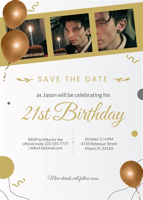 Free Printable St Birthday Invitation To Customize Online