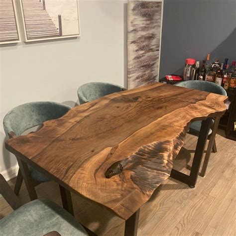 Live Edge Single Slab Walnut Slab Walnut Table Single Slab Walnut Solid American Black