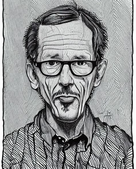 Portrait Of Robert Crumb By Robert Crumb Self Stable Diffusion