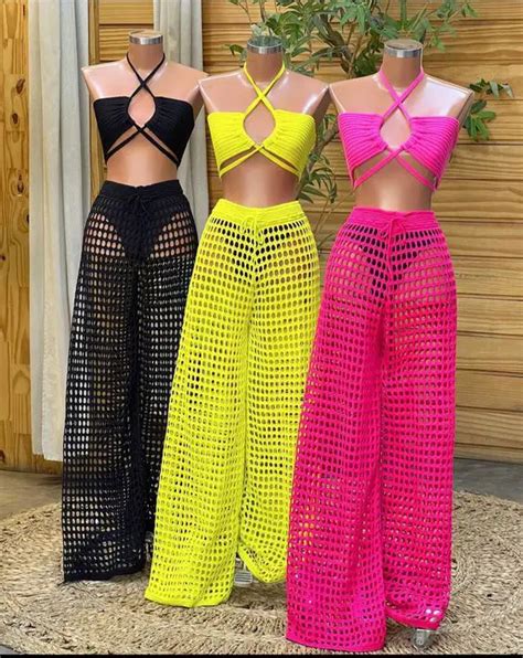 Calça De Praia De Crochê - Calça de Crochê Saída de Praia: 14 Ideias parra Você se Inspirar