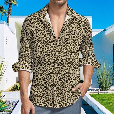 Leopard Print Shirt Men Leopard Shirt Mens Shirt Etsy