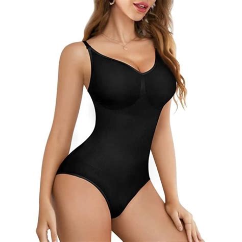 JUNLAN Femme Body Gainant Corset Minceur Haut Shapewear Sculptant