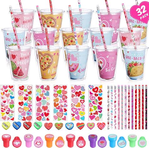 Pasimy 224 Pcs Valentines Day Stationery Set Valentine Classroom