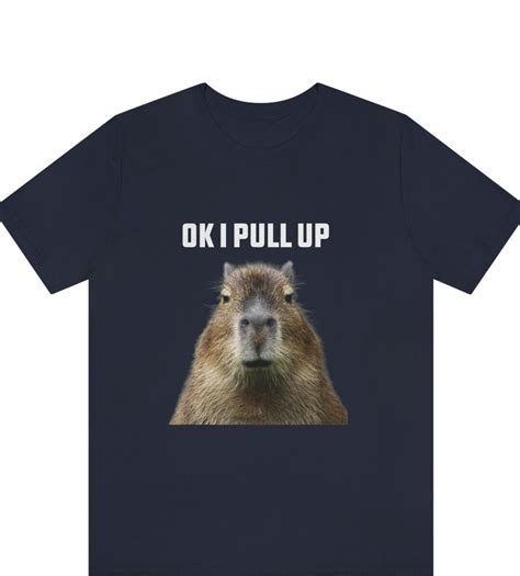 Ok I Pull Up Capybara Sarcastic Dank Meme Quote Funny Meme T Shirt Ok