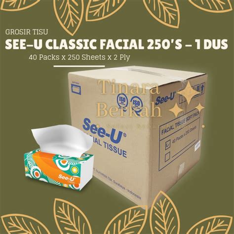 Jual Tissue See U Classic Facial 250 Sheet Tisu Wajah Seeu 1 Dus