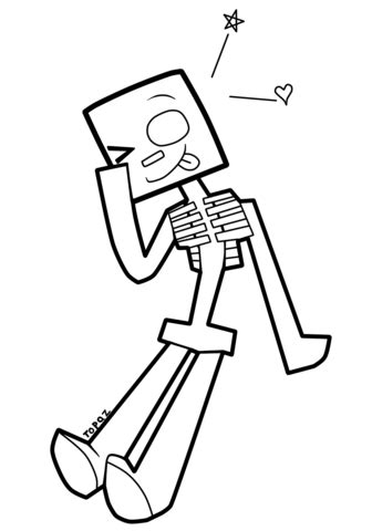 Minecraft Wither Skeleton Coloring Pages Wither Skeletons Are Hostile