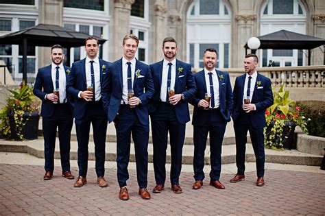 Wedding Party Wedding Photography Blush Copper White Navy Suits