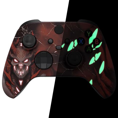 Soft Touch Glow In Dark Scarlet Demon Front Shell For Xbox Series X S Controller Fx3t178ws