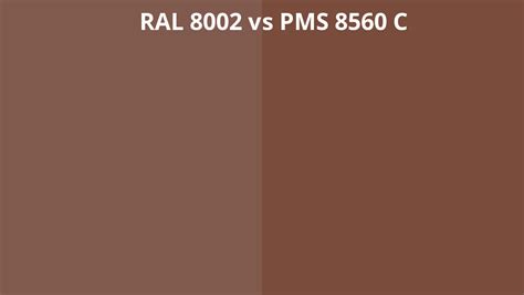 Ral 8002 Vs Pms 8560 C Ral Colour Chart Uk