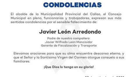 Comunicado De La Municipalidad Provincial Del Callao Noticias