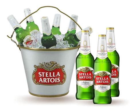 Kit 6 Long Necks 330 Ml Stella Balde Personalizado Stella