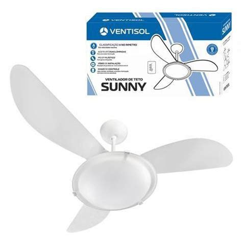 Ventilador De Teto Ventisol Sunny Branco Cv3 220v Ventilador De Teto