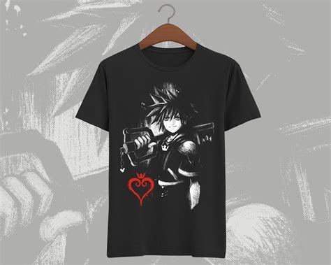 Kingdom Hearts Ink T Shirt Keyblade Sora Riku Kairi Roxas Axel Otaku