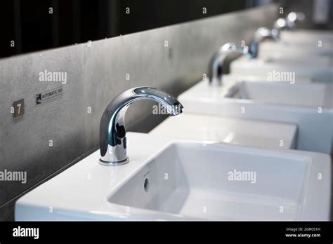 Luxury Automatic Hand Wash Faucet Or Sink With Background Of White