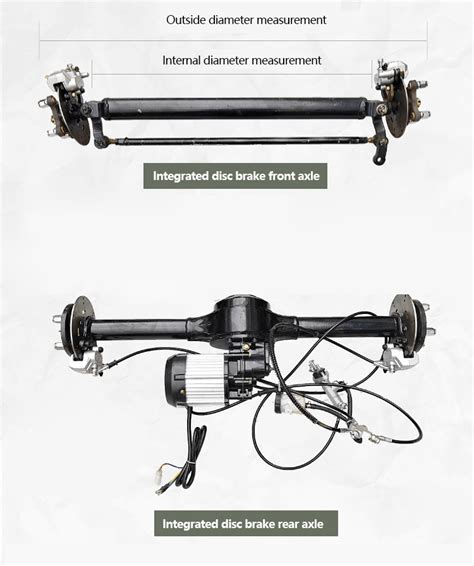 1000w 3000w Rear Drive Axle Assembly For Electric Four Wheeler Go Kart