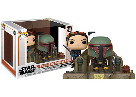 Funko Pop The Mandalorian Boba Fett And Fennec On Throne