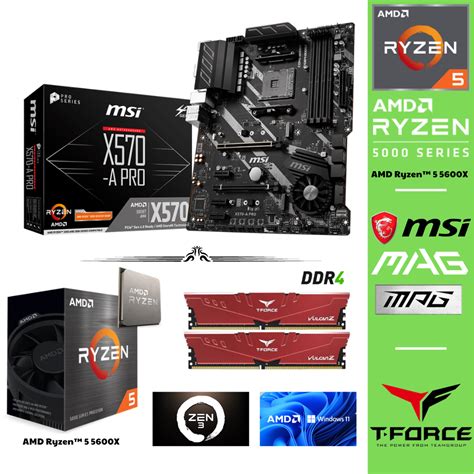 Pc Aufrüstkit Bundle Amd Ryzen 5 5600x Msi B550 Mainboard Tpm 20 Gaming Cpu Ram Ebay