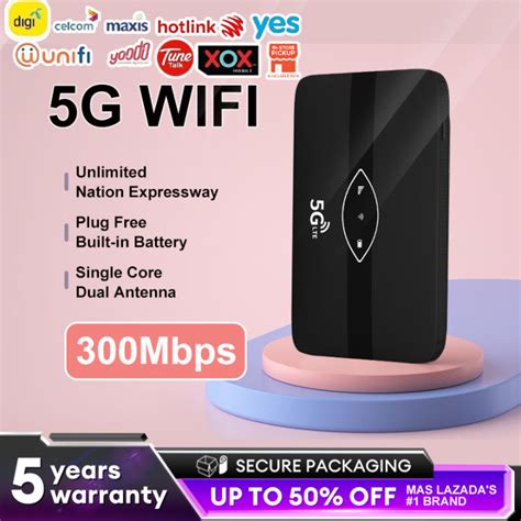 WiFi Router 5G Modem High Speed Up To 300 Mbps Unlimited Modifi 5G ...