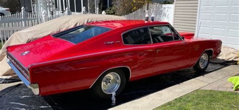 1966 Dodge Charger Coupe Red Rwd Automatic Fastback For Sale