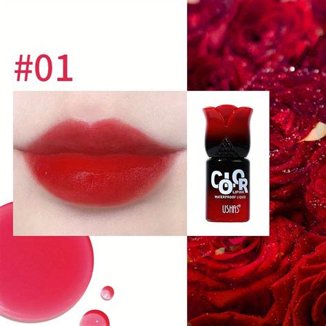 Espejo Rojo Agua Cristal Gelatina Brillo De Labios Brillante Hidratante